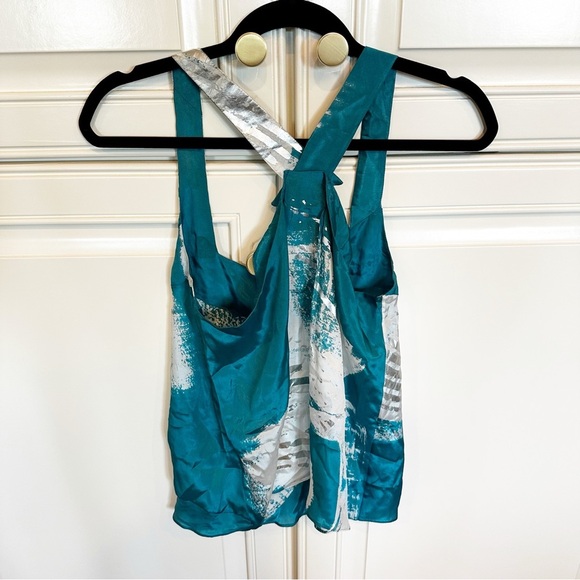 Chloe France Designer Women’s Silk Metallic Blouse Tank Aqua Fresh L7661 EU 36 4 - Picture 9 of 9